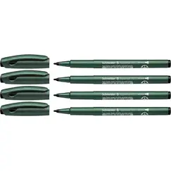 شنايدر توب رايتر 157 قلم فايبر 0.8mm أسود (10 حبة/علبة)