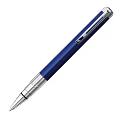 WATERMAN Perspective Ballpoint Pen Blue Chrome Trim