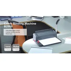 تجليد، كوميكس مكينة تجليد تخريم حلزوني بي2988