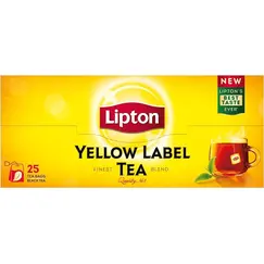 Lipton Yellow Label Black Tea, 25 Teabags (Pack of 24)