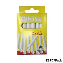 سبورة طباشير، طباشير ، لون أبيض، 12 حبة /علبة