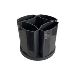 حامل أدوات واقلام مع قاعدة مترو اكريلك اسود