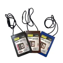KEJEA Leather Card Holder T-836: Elevate Your Badge Presentation with Assorted Color Options - Badges & Holders