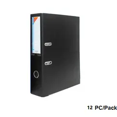 12-Pack Black Plastic A4 Box Files, Lever Arch Files, and 2-Ring Binders - 70mm Capacity