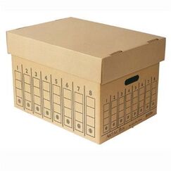 Kraft Paper Box File: Efficient Storage Organizer (44x36x29cm)