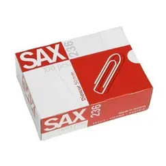 مشابك، ساكس مشبك ورق 236، 50 مم، مطلي نيكل، 100 حبة/ علبة