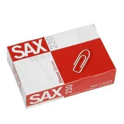 مشابك، ساكس مشبك ورق 230، 26 مم، مطلي نيكل، 100 حبة/ علبة