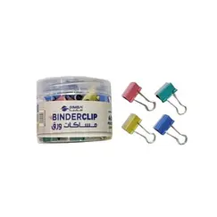 علبة مساكة ورق معدن ملون 19 ملم 40 حبة