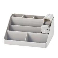 حامل ومنظم أدوات مكتبية مع قطاعة شطرطون مترو رصاصي