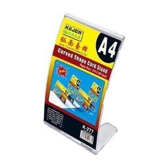 Desk Organizer, KEJEA, Curved Shape Card Stand K-277 , A4, Plastic, Clear