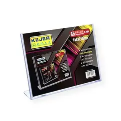ادوات تنظيم المكتب، كيجا، حامل عرض صورة عرضي 464، A5، بلاستيك، شفاف