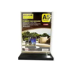 ادوات تنظيم المكتب، كيجا، حامل عرض صورة طولي ، A5، بلاستيك، شفاف