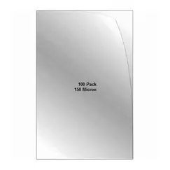 Documents Covers, SIMBA, Binding Cover, 150 Micron, A3, Transparent, 100 PC/Pack