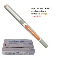 قلم، يوني-بول، UB-157 اي فاين، 0.7مم، رولربول، برتقالي، 12حبة/علبة