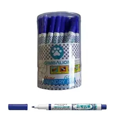 Permanent Marker, SIMBLION, Laundr or CD Pen 600L, Round Nip, Blue, 36 PC/Pack
