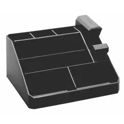 حامل ومنظم أدوات مكتبية مع قطاعة شطرطون مترو اسود