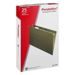 Suspension Files, PENDAFLEX, FC, Dark Green, 25 PC/Pack