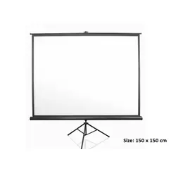 ‎شاشة بروجكتر‎ ، شاشة عرض، مقاس: 150×150 سم، بقاعدة