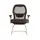 كرسي، كرسي مكتب شبك، قماش، ثابت، اسود