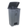سلة نفايات بلاستيك مع دعاسة (سعة 87 لتر) رمادي