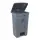 سلة نفايات بلاستيك مع دعاسة (سعة 87 لتر) رمادي