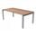Coffee Table - Brown Top Metal Legs Grey 120cm.