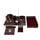 Office Set Dark Brown Luxury Leather 10 PCs KING STYLE