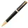 ​PARKER Ingenuity Medium Ballpoint Pen Black Gold Trim Black Ink​
