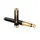 PARKER Premier Medium 18K Gold Nib Fountain Pen Black Lacquer Gold Trim Black Ink