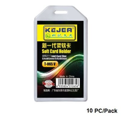 Badges & Holders, KEJEA Soft Card Holder T-065V, Plastic, 10 PC/Pack