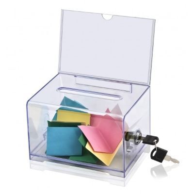 Desk Organizer, KEJEA,  Name Card Box K-509, Plastic, Clear