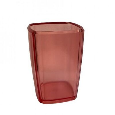 Pens Cup Acrylic METRO Transparent Red