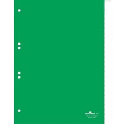 Divider, LANES, Green Index Divider, PVC,  A4, 5 Sheets