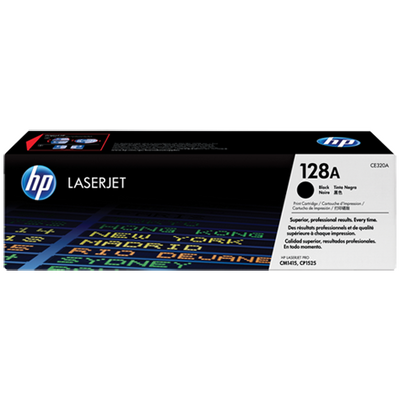 HP 128A Black Original Laser Toner  (CE320A)