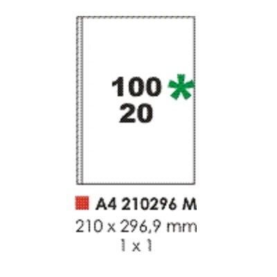 ملصقات، باولي، 210296M، أ4 (100 ورقة)، 1 ملصق/ورقة، (210x296.9مم)، ابيض