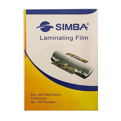 Liminater, SIMBA, Laminating Film, 125 Micron, A5 (154 X 216 mm),  100 PC/Pack