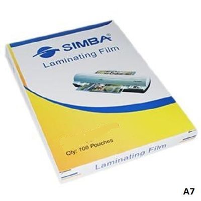 Liminater, SIMBA, Laminating Film, 125 Micron, A7 (80 X 100 mm),  100 PC/Pack