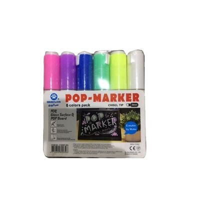 Marker, SIMBALION, POP-Marker, Chisel Nip, 6 PC/Pack
