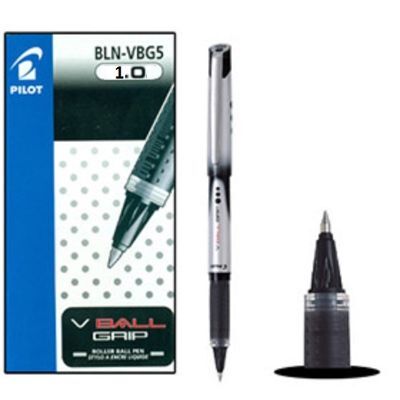Pen, PILOT, V-Ball Grip Roller Pen (VBG10),  1 mm, Black, 12 Pcs/Pack