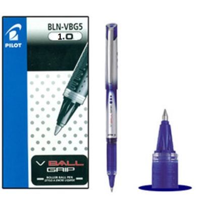 Pen, PILOT, V-Ball Grip Roller Pen (VBG10),  1 mm, Blue, 12 Pcs/Pack