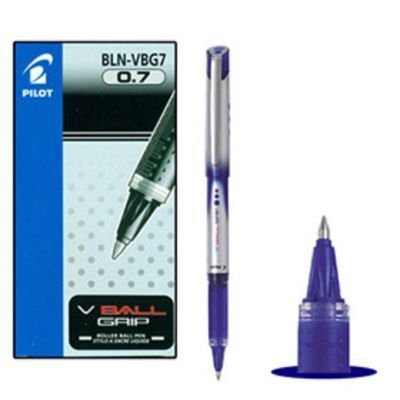 Pen, PILOT, V-Ball Grip Roller Pen (VBG7),  0.7mm, Blue, 12 Pcs/Pack