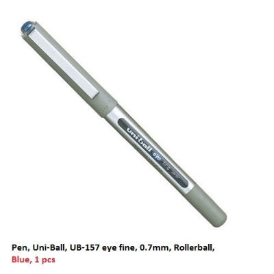 قلم، يوني-بول، UB-157 اي فاين، 0.7مم، رولربول، ازرق، 1 حبة