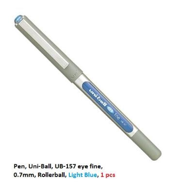 قلم، يوني-بول، UB-157 اي فاين، 0.7مم، رولربول، ازرق فاتح، 1 حبة