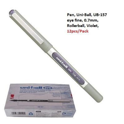 Pen, Uni-Ball, UB-157 eye fine, 0.7mm, Rollerball, Violet, 12 PC/Pack
