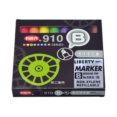 Permanent Marker, LIBERTY 910, Broad Tip , 8 PC/Pack