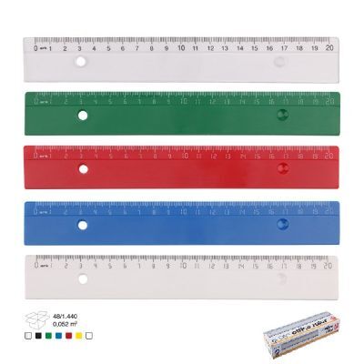 Ruler, ARK, Color Plastic Rule, 20 CM, 36 PC/Pack