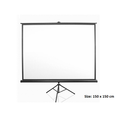 Screen, SIMBA, Projector Screen, Size: 150 x 150 cm, with Stand
