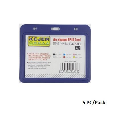 حاملات بطاقات الهوية بلاستيكية KEJEA PP - T-673H (أزرق، 5 قطع في العبوة)