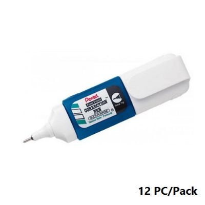 Correction Pen, Fine Point, Pentel ZL33T-W, 4.2 ml Roller ball, White, 12 PC/Pack