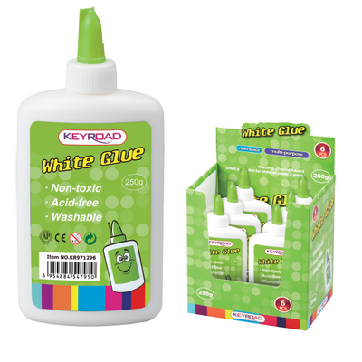 Glue, KEYROAD, White Glue, 250 g, 6 PC/Pack